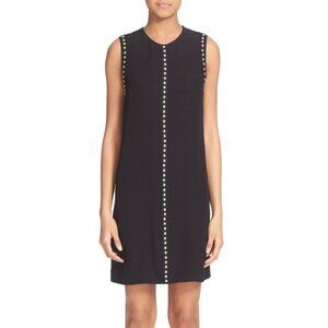 McQ by Alexander McQueen Black Studded Shift Dress Women 38IT/8US Gothic Lux